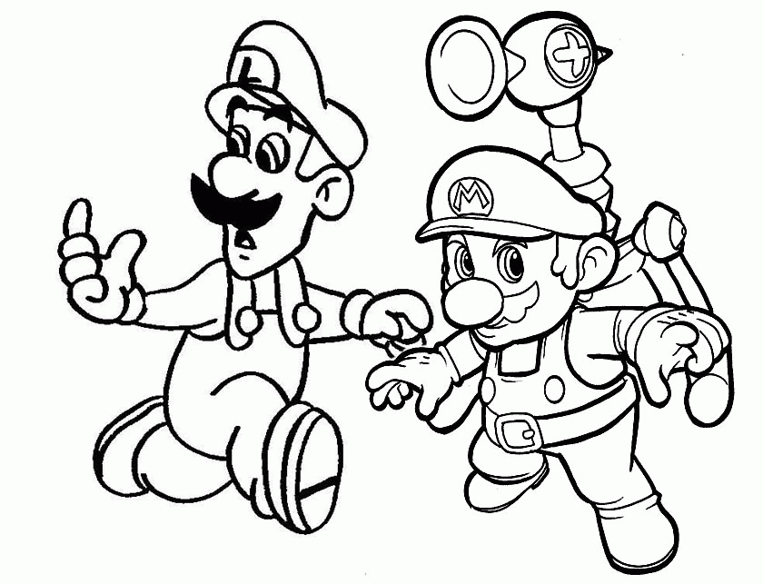 Plansa de colorat cu Super mario 23 16